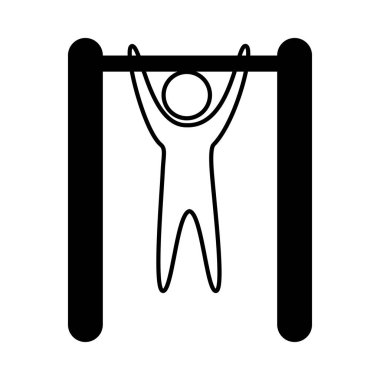 çapraz atlet siluet simge uygun