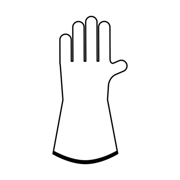 Handske säkerhet isolerade ikonen — Stock vektor