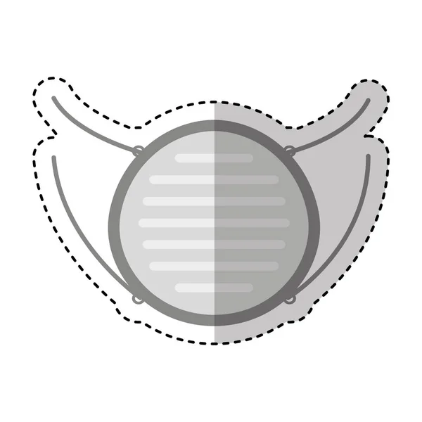 Mouth cap safety isolated icon — Stock Vector