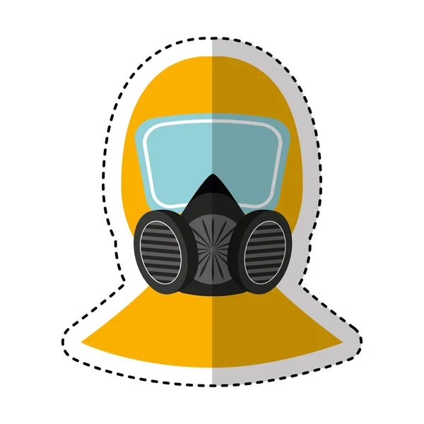 Masker veiligheid geïsoleerd pictogram — Stockvector