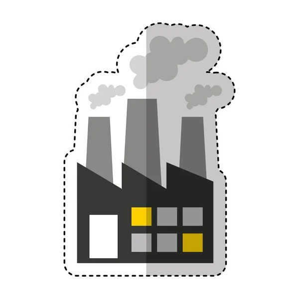 Fabrikgebäude Industriegebäude — Stockvektor