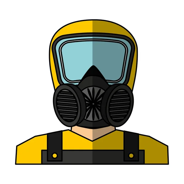 Worker avatar with safety suit — Stock Vector