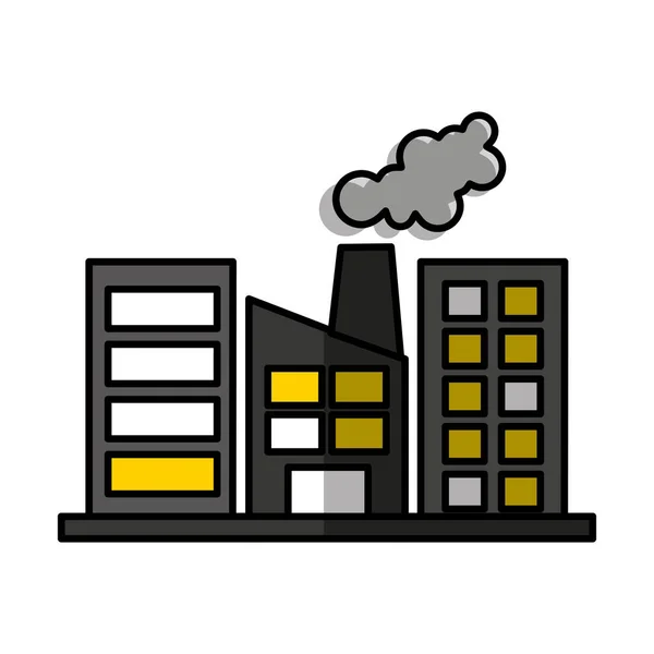Fabryka roślin przemysłowych budynku — Wektor stockowy