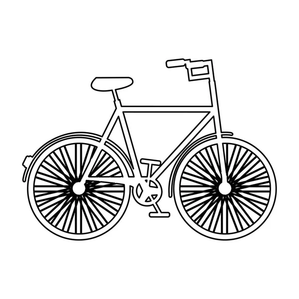 Icona isolato veicolo bicicletta — Vettoriale Stock