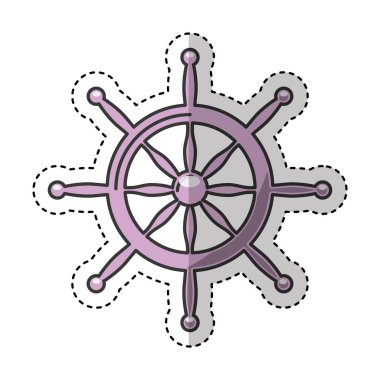 Timon tekne izole simgesi