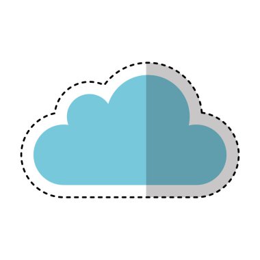 bulut siluet izole simgesi