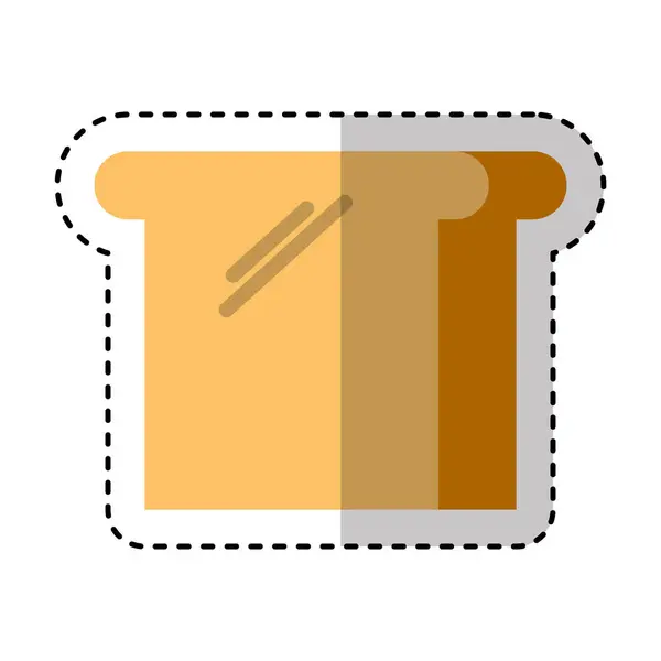 Delicioso pan aislado icono — Vector de stock