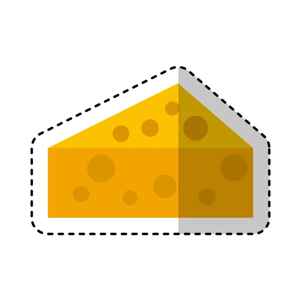 Delicioso icono de queso aislado — Archivo Imágenes Vectoriales