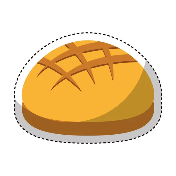Delicious bread isolated icon — Stock Vector
