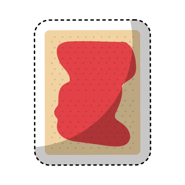 Cookie com ícone de geléia — Vetor de Stock