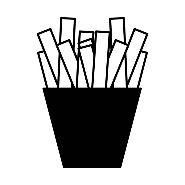 Papas fritas icono aislado — Vector de stock