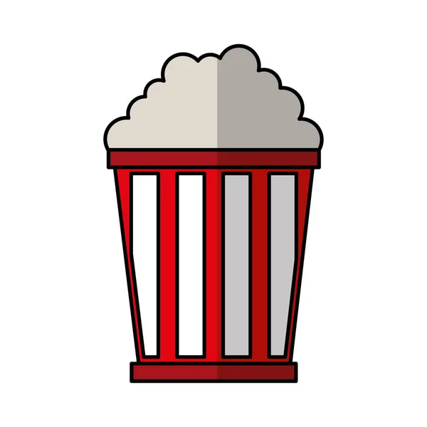 Pop corn delicioso icono — Vector de stock