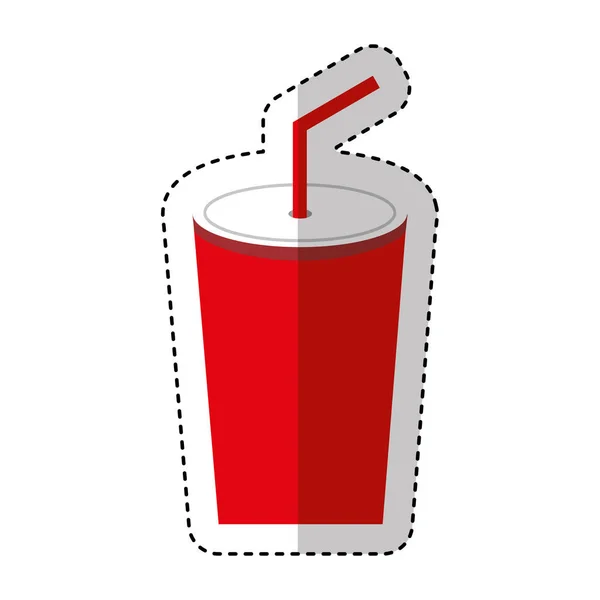 Soda glass isolated icon — Stock Vector