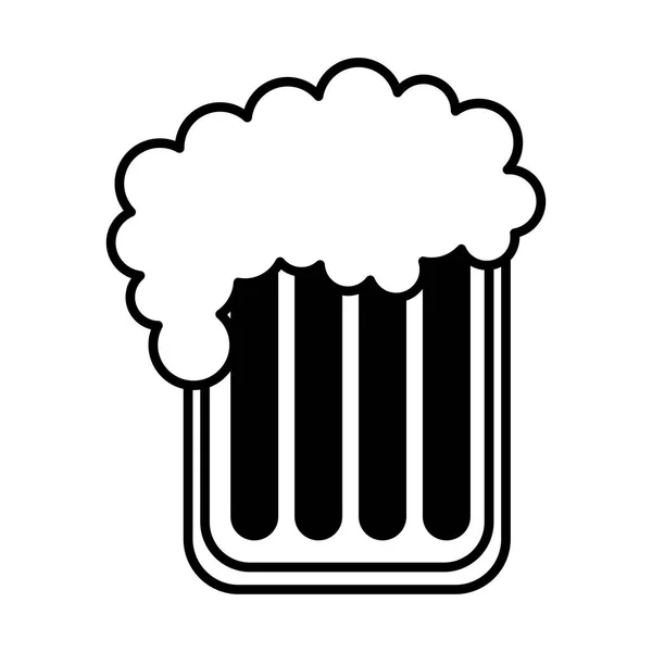 Ícone isolado de vidro de cerveja — Vetor de Stock