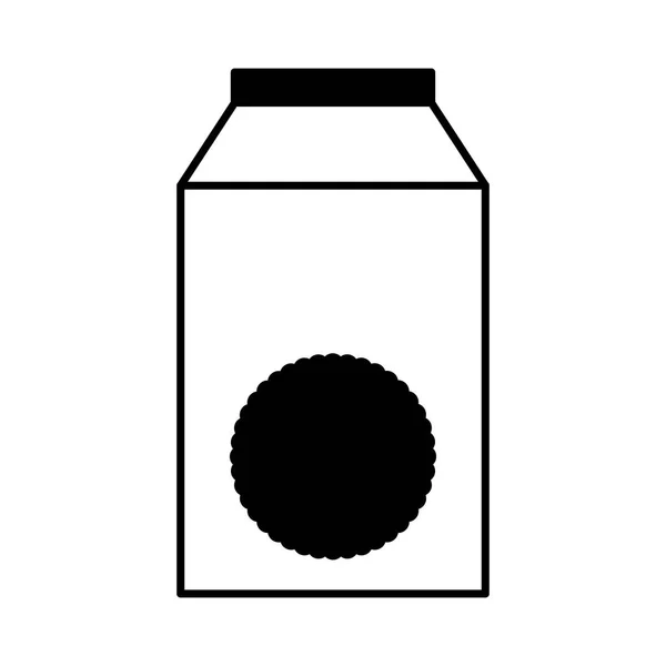 牛奶盒孤立的图标 — 图库矢量图片