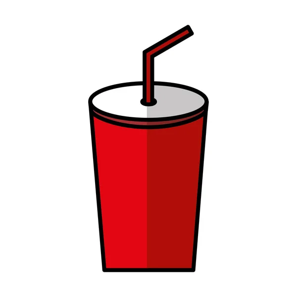 Soda glas geïsoleerde pictogram — Stockvector