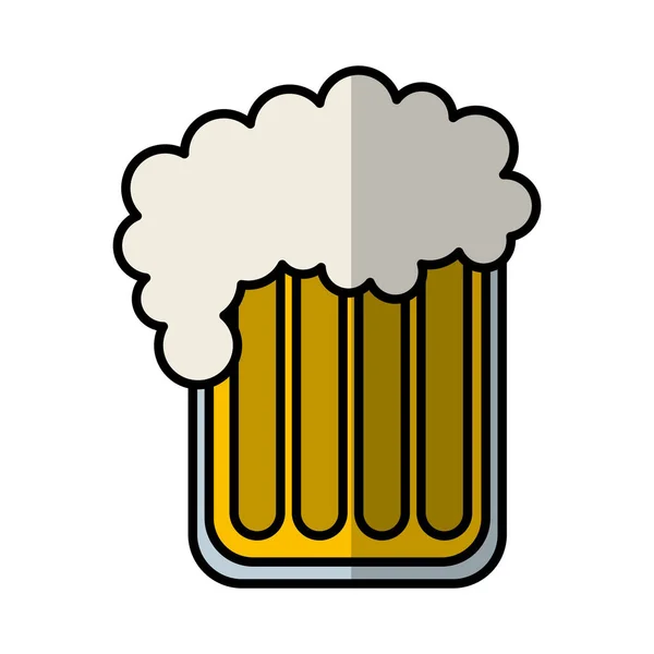 Bière verre icône isolée — Image vectorielle