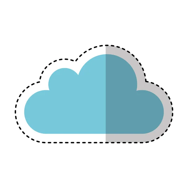 Wolkensilhouette isolierte Ikone — Stockvektor