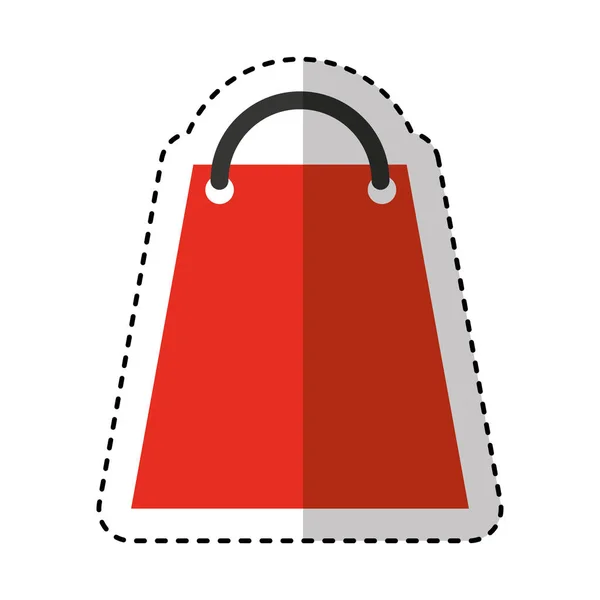 Shopping bag carta isolata icona — Vettoriale Stock