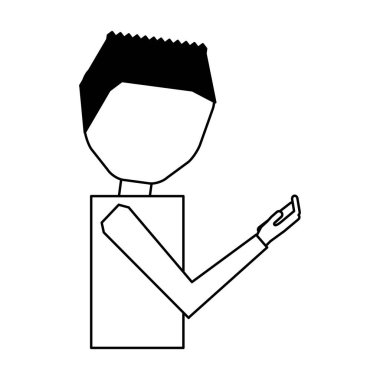 smartphone avatar karakter ile genç adam