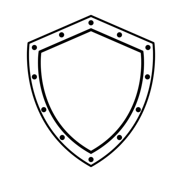 Escudo de seguridad aislado icono — Vector de stock