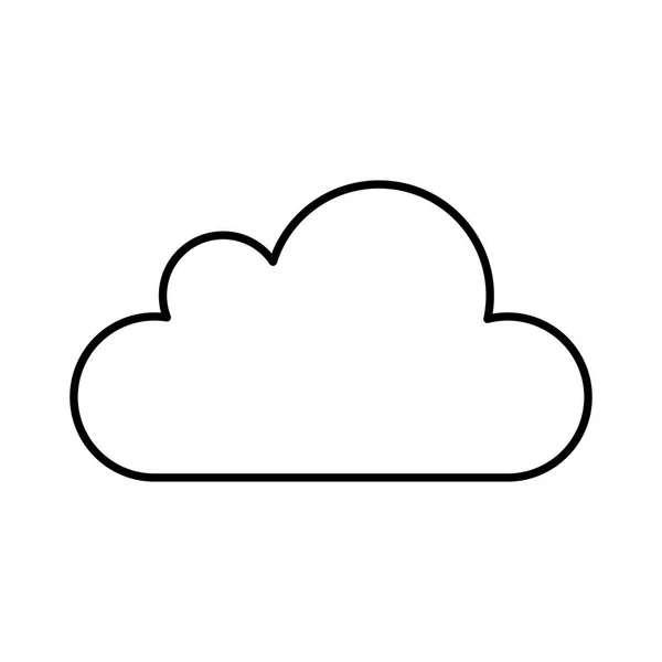 Silueta de nube icono aislado — Archivo Imágenes Vectoriales