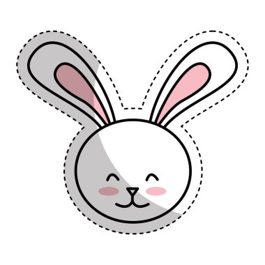sevimli tavşan izole simgesi