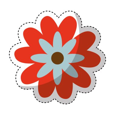 çiçek dekoratif izole simgesi