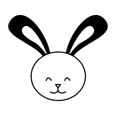 sevimli tavşan izole simgesi