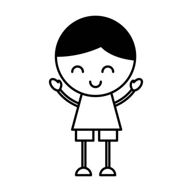 sevimli küçük çocuk karakter