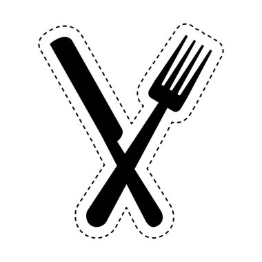 çatal bıçak takımları mutfak aracı simgesini