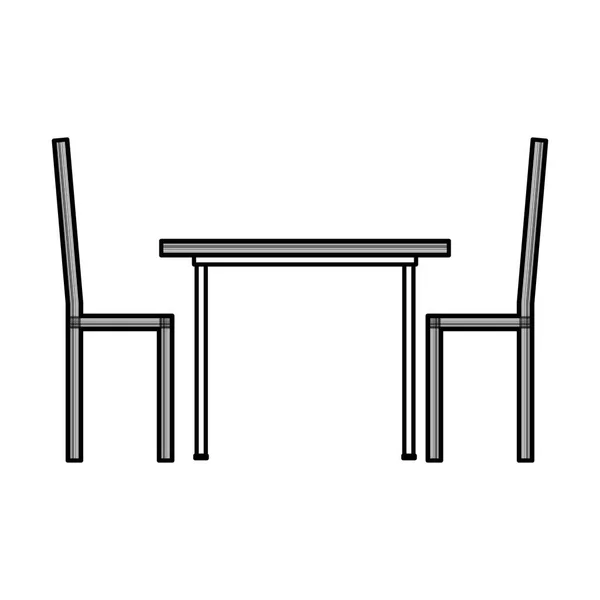 夕食のテーブル分離アイコン — ストックベクタ