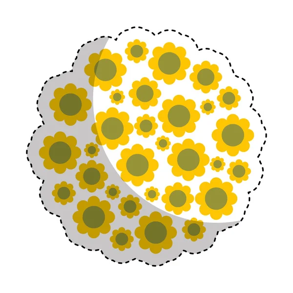 花卉装饰孤立的图标 — 图库矢量图片