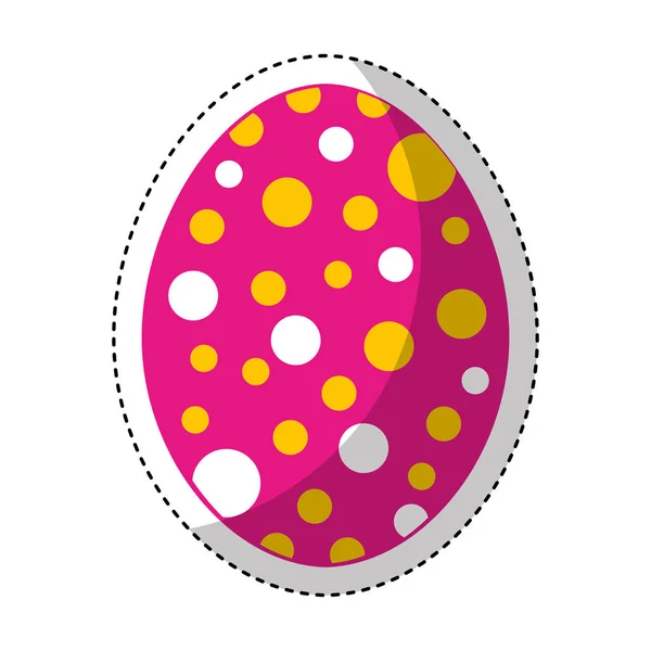 Egg paint easter season — Stock Vector