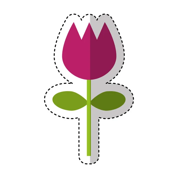 Blomma dekorativa isolerade ikonen — Stock vektor