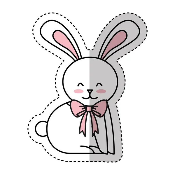 Lindo conejo aislado icono — Archivo Imágenes Vectoriales