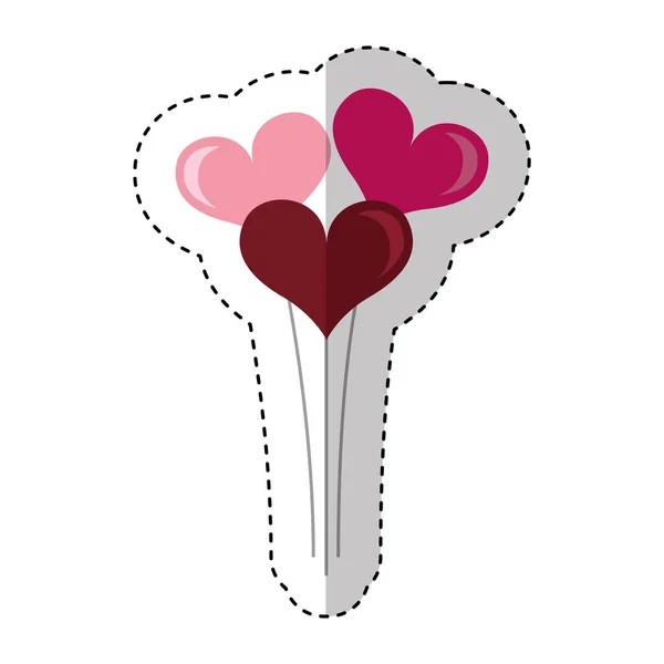 Coração cartão de amor dia dos namorados — Vetor de Stock