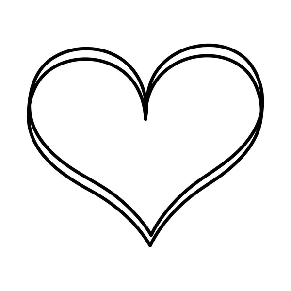 Coração cartão de amor dia dos namorados — Vetor de Stock