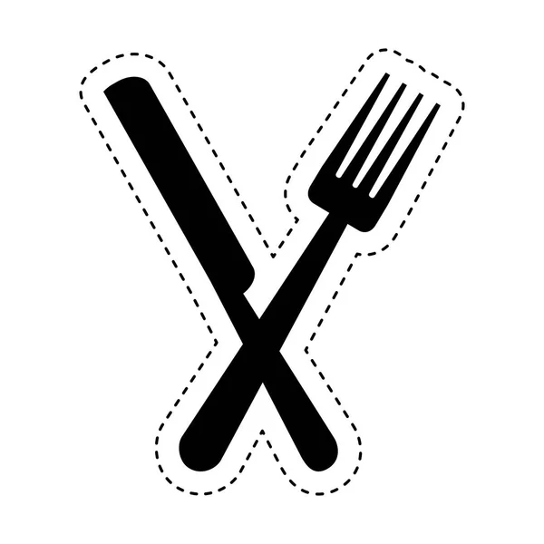 Cutlery kitchen tool icon — Stock Vector