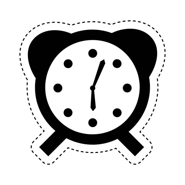 Relógio de alarme ícone isolado — Vetor de Stock