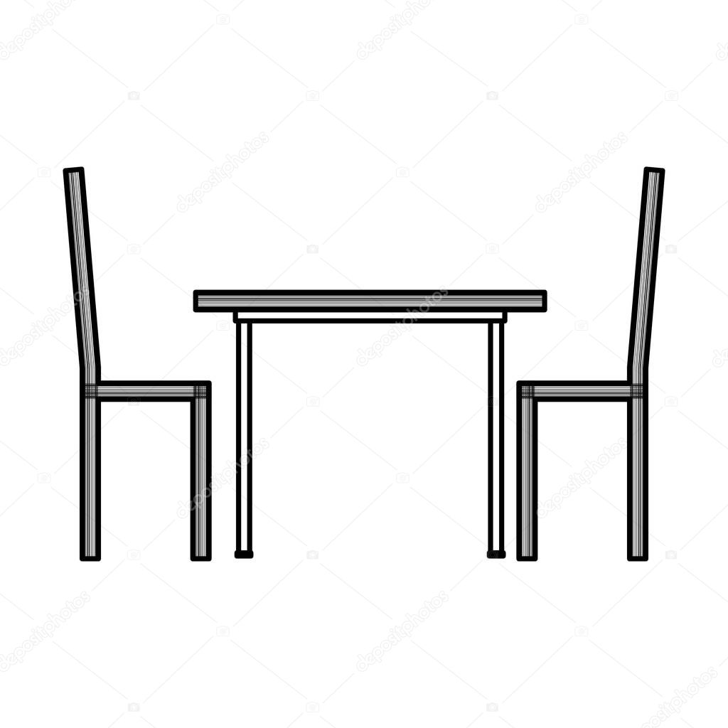 dinner table isolated icon