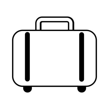 bavul seyahat izole simgesi