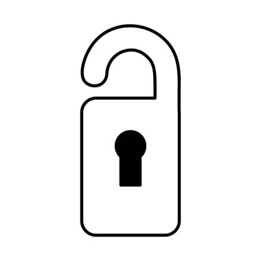 etiket otel izole simgesi