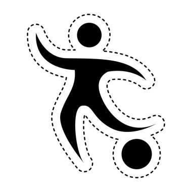 atlet figürü balon simgesi ile insan