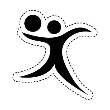 atlet figürü balon simgesi ile insan