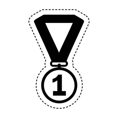 ilk yer madalya izole simgesi