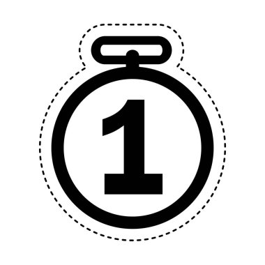 ilk yer madalya izole simgesi