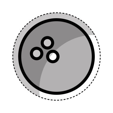 Bowling topu izole simgesi