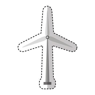 Rüzgar enerji izole simgesi