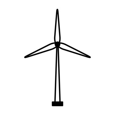 Rüzgar enerji izole simgesi
